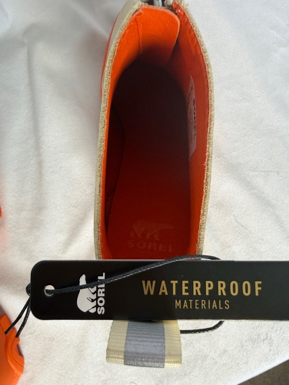 NEW Sorel Women's Brex Heel Zip Boots Size 8 Bleached Ceramic Optimized Orange - Picture 9 of 12